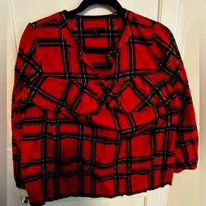 Jcrew flannel blouse size small